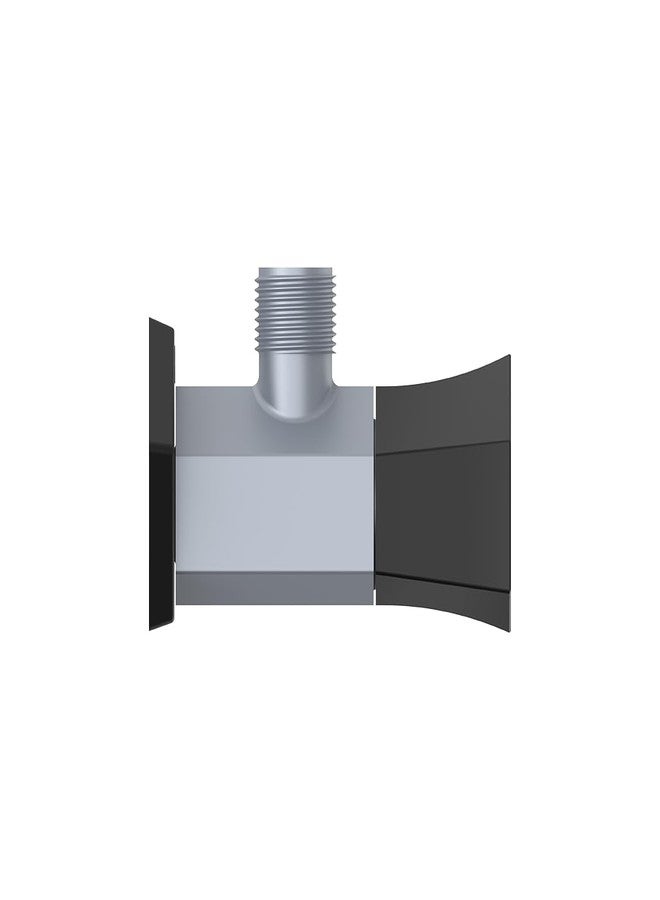 R. N. RN PTMT Superior Plastic Angle Cock with Flange (Metallic-Grey-Black-Dual) Angle Valve (Wall Mount Installation)_RNG2P09B01 - Image 2